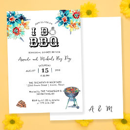 Invitación Cena de Ensayo de BBQ Rústico Elegante en el Patio
