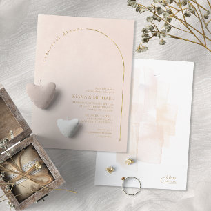 Invitación Cena de ensayo de boda Boho Oasis Blush ID959