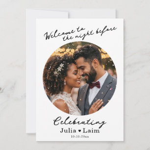 Invitación Cena de Ensayo de Boda con Foto