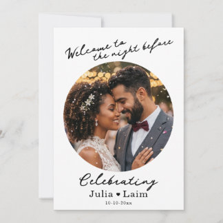 Invitación Cena de Ensayo de Boda con Foto