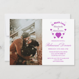 Invitación Cena de ensayo de boda con mucho amor