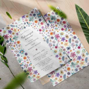 Invitación Cena de Ensayo de Boda de Bohemia Botánica de Flor