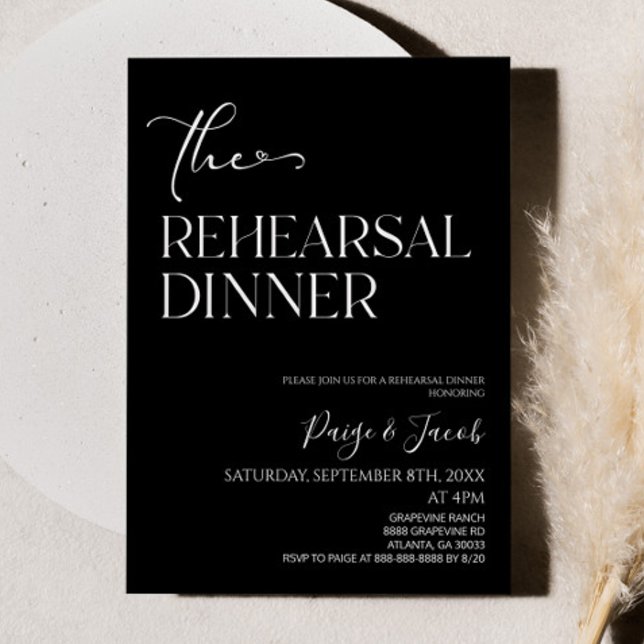 Invitación Cena de ensayo de Boda de cena (Subido por el creador)
