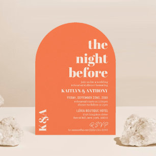 Invitación Cena de ensayo de Boda de Charm Retro Nostálgico