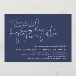 Invitación Cena de ensayo de Boda de guión de marina minimali