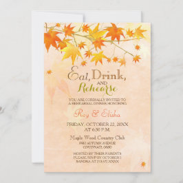 Invitación Cena de ensayo de Boda de hoja de arce