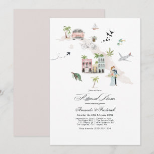 Invitación Cena de Ensayo de Boda en Destino Cuba