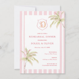 Invitación Cena de ensayo de boda en destino tropical
