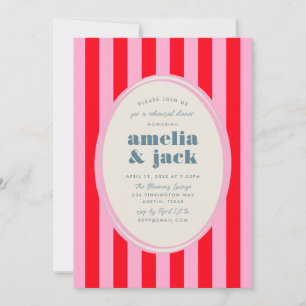 Invitación Cena de Ensayo de Boda Floral Alegría Florecida