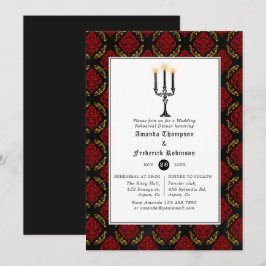 Invitación Cena de ensayo de boda gótica