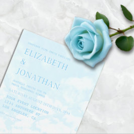 Invitación Cena de ensayo de Boda hecha en el cielo