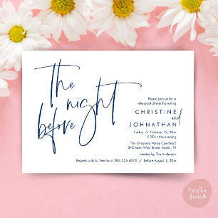 Invitación Cena de Ensayo de Boda Informal, La Noche Antes