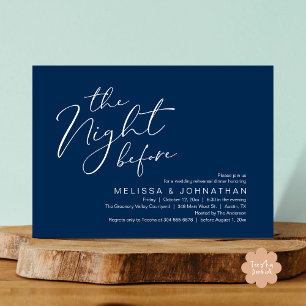 Invitación Cena de Ensayo de Boda La Noche Antes 
