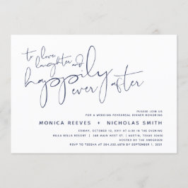 Invitación Cena de ensayo de Boda manuscrito Minimalista