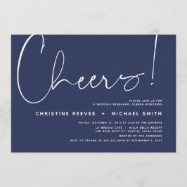 Invitación Cena de ensayo de Boda manuscrito Minimalista