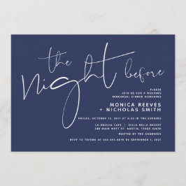 Invitación Cena de ensayo de Boda manuscrito Minimalista