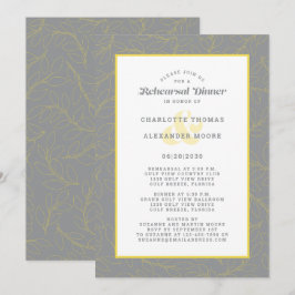 Invitación Cena de Ensayo de Boda Moderna Gris Abstracto