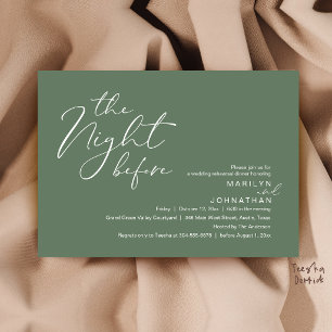 Invitación Cena de ensayo de boda moderna la noche anterior