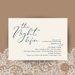 Invitación Cena de ensayo de boda moderna la noche antes de l