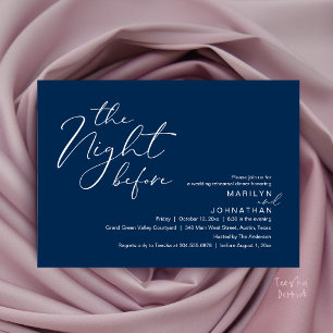 Invitación Cena de ensayo de boda moderna la noche antes de l