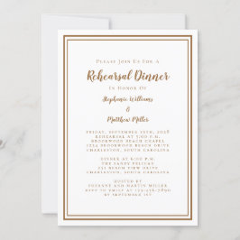 Invitación Cena de ensayo de boda moderno simple otoño marrón