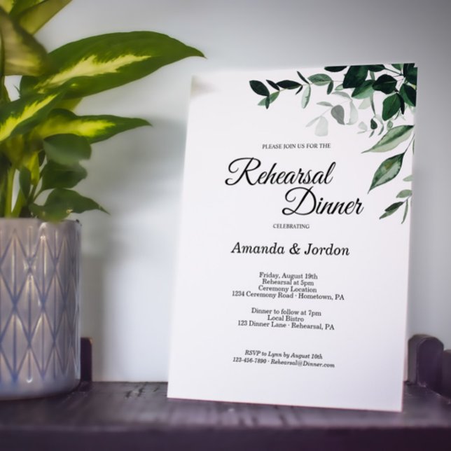 Invitación Cena de ensayo de Boda neutro (Subido por el creador)