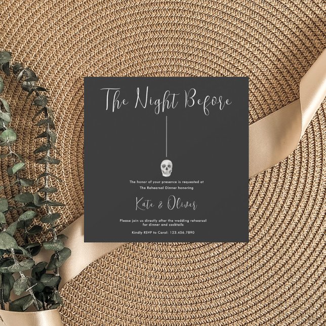 Invitación Cena de ensayo de Boda parcial de Death Do Us (Subido por el creador)