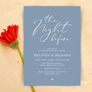 Invitación Cena de Ensayo de Boda Romántica la Noche Anterior