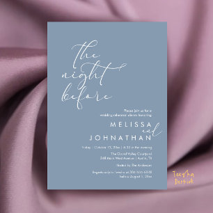 Invitación Cena de ensayo de boda romántica la noche anterior