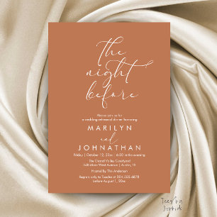 Invitación Cena de ensayo de boda romántica la noche anterior