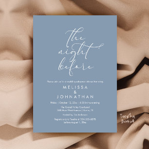 Invitación Cena de Ensayo de Boda Romántica La Noche Antes