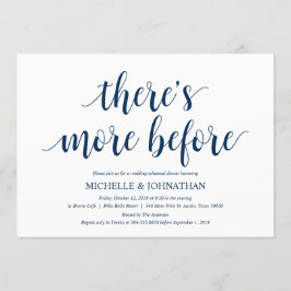 Invitación Cena de ensayo de Boda ruso, azul marino