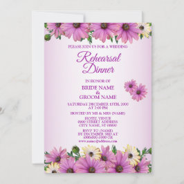 Invitación Cena de ensayo de boda rústica floral amarilla ros