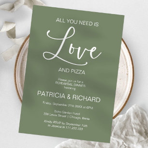 Invitación Cena de ensayo de boda Todo lo que necesitas es am