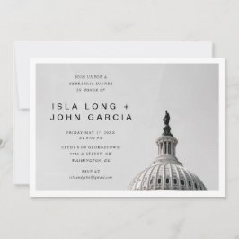 Invitación Cena de ensayo de Bodas de Washington DC