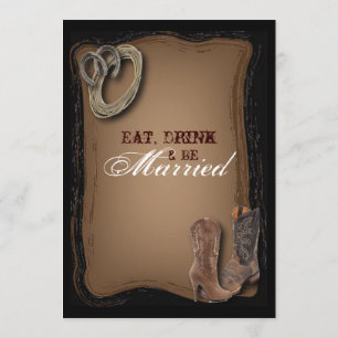 Invitación Cena de ensayo de bodas en el País Occidental de V