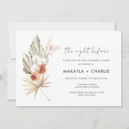 Invitación Cena de ensayo de Boho Floral