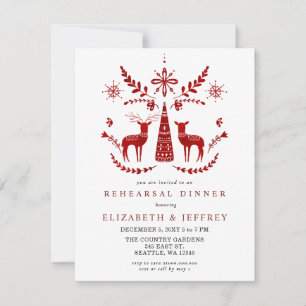 Invitación Cena de ensayo de Budget Nordic Buck and Doe