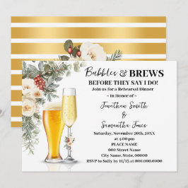 Invitación Cena de ensayo de Burbujas y Cervezas de Invierno