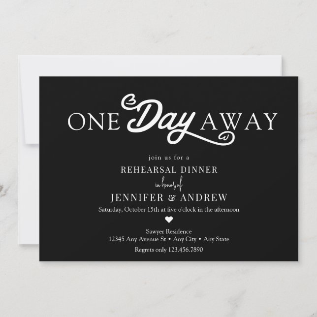 Invitación Cena de ensayo de caligrafía (Anverso)