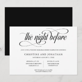 Invitación Cena de Ensayo de Caligrafía