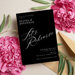 Invitación Cena de Ensayo de Caligrafía Chic Elegante