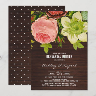 Invitación Cena de ensayo de Chalkboard bucal botánica