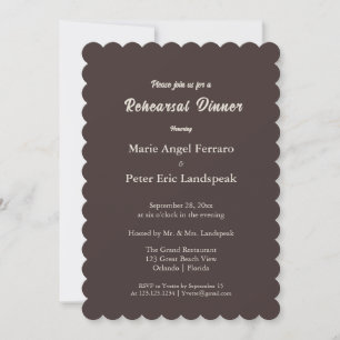 Invitación Cena de Ensayo de Chocolate Marrón Escalonado