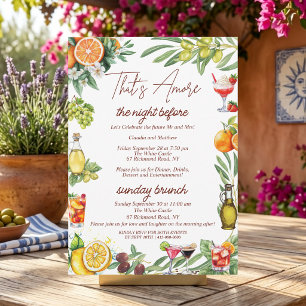 Invitación Cena de Ensayo de Cítricos Italianos y Brunch del 