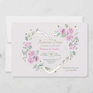 Invitación Cena de ensayo de corazón abierto