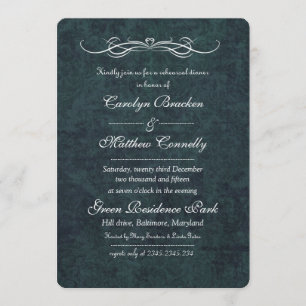 Invitación Cena de ensayo de cosecha de la venda Shabby Chic
