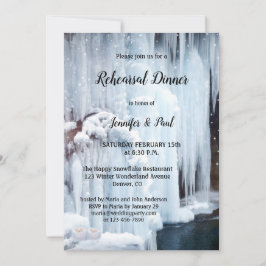 Invitación Cena de ensayo de cristales de hielo de cascada co