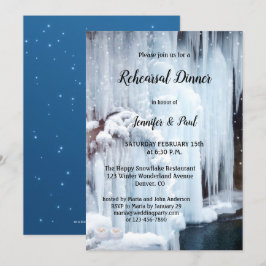 Invitación Cena de ensayo de cristales de hielo de cascada co