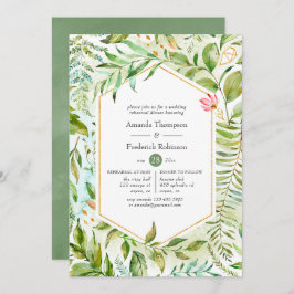 Invitación Cena de ensayo de cristales geométricos de color d